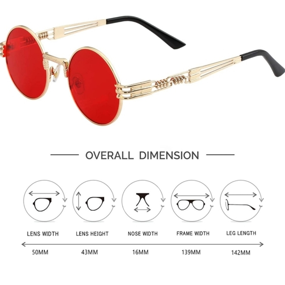 Round frame Sunglasses Men Women UV400 Polarized - Picture 3 of 7